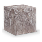 Piazza Marble Finish Concrete Indoor / Outdoor End Table in Brown