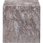 Piazza Marble Finish Concrete Indoor / Outdoor End Table in Brown