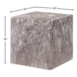 Piazza Marble Finish Concrete Indoor / Outdoor End Table in Brown
