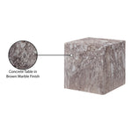 Piazza Marble Finish Concrete Indoor / Outdoor End Table in Brown
