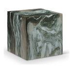 Piazza Marble Finish Concrete Indoor / Outdoor End Table in Green