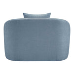 Penelope Chenille Fabric Upholstered Chair in Light Blue