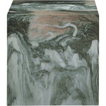Piazza Marble Finish Concrete Indoor / Outdoor End Table in Green