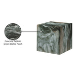 Piazza Marble Finish Concrete Indoor / Outdoor End Table in Green