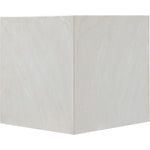 Piazza Marble Finish Concrete Indoor / Outdoor End Table in White