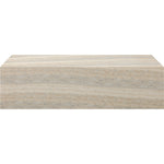 Piazza Travertine Finish Concrete Indoor / Outdoor Coffee Table in Natural