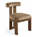 Arienzo Velvet Performance Fabric Upholstered Dining Chair in Beige
