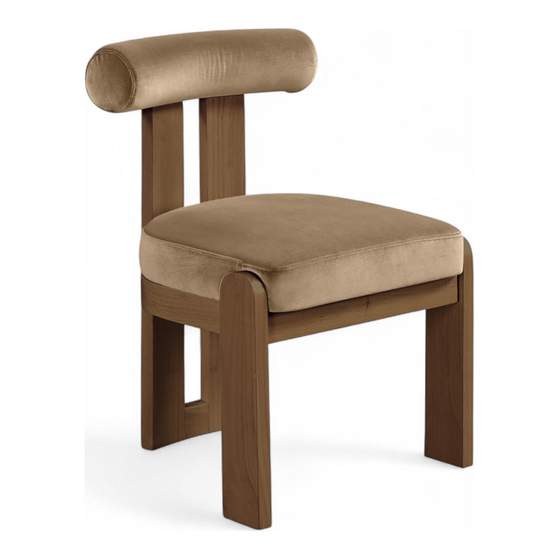 Arienzo Velvet Performance Fabric Upholstered Dining Chair in Beige