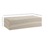 Piazza Travertine Finish Concrete Indoor / Outdoor Coffee Table in Natural