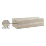 Piazza Travertine Finish Concrete Indoor / Outdoor Coffee Table in Natural