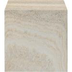 Piazza Travertine Finish Concrete Indoor / Outdoor End Table in Natural