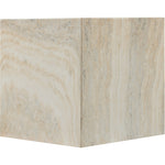Piazza Travertine Finish Concrete Indoor / Outdoor End Table in Natural