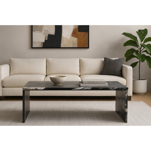 Pienza Marble Coffee Table in Black