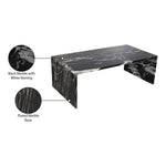 Pienza Marble Coffee Table in Black