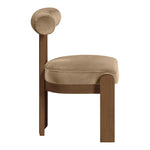 Arienzo Velvet Performance Fabric Upholstered Dining Chair in Beige