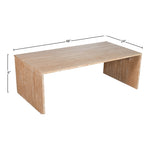 Pienza Travertine Coffee Table in Natural