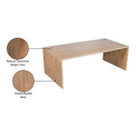 Pienza Travertine Coffee Table in Natural