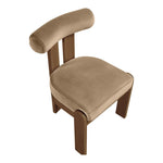 Arienzo Velvet Performance Fabric Upholstered Dining Chair in Beige