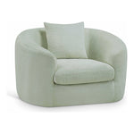 Penelope Chenille Fabric Upholstered Chair in Mint