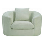Penelope Chenille Fabric Upholstered Chair in Mint
