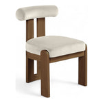 Arienzo Velvet Performance Fabric Upholstered Dining Chair in Cream