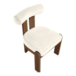 Arienzo Velvet Performance Fabric Upholstered Dining Chair in Cream