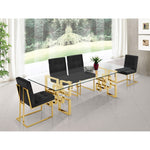 Pierre Velvet Upholstered Dining Chair in Black