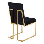 Pierre Velvet Upholstered Dining Chair in Black