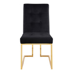 Pierre Velvet Upholstered Dining Chair in Black
