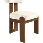 Arienzo Velvet Performance Fabric Upholstered Dining Chair in Cream