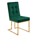 Pierre Velvet Upholstered Dining Chair in Green