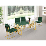 Pierre Velvet Upholstered Dining Chair in Green