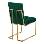 Pierre Velvet Upholstered Dining Chair in Green