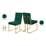 Pierre Velvet Upholstered Dining Chair in Green