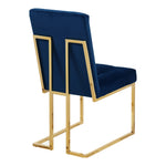Pierre Velvet Upholstered Dining Chair in Navy