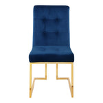Pierre Velvet Upholstered Dining Chair in Navy