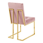 Pierre Velvet Upholstered Dining Chair in Pink