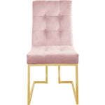 Pierre Velvet Upholstered Dining Chair in Pink