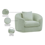 Penelope Chenille Fabric Upholstered Chair in Mint