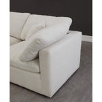 Plush 105" Velvet Upholstered Standard Comfort 4pc. Modular Sectional in Cream