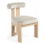 Arienzo Velvet Performance Fabric Upholstered Dining Chair in Cream