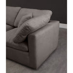 Plush 105" Velvet Upholstered Standard Comfort 4pc. Modular Sectional in Grey