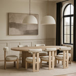 Arienzo Velvet Performance Fabric Upholstered Dining Chair in Cream
