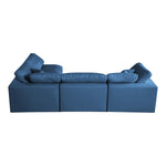 Plush 105" Velvet Upholstered Standard Comfort 4pc. Modular Sectional in Navy