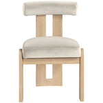 Arienzo Velvet Performance Fabric Upholstered Dining Chair in Cream