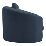Penelope Chenille Fabric Upholstered Chair in Navy