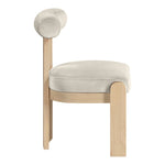 Arienzo Velvet Performance Fabric Upholstered Dining Chair in Cream