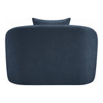 Penelope Chenille Fabric Upholstered Chair in Navy