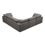 Plush 105" Velvet Upholstered Standard Comfort 5pc. Modular Sectional in Grey