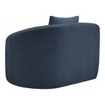 Penelope Chenille Fabric Upholstered Chair in Navy